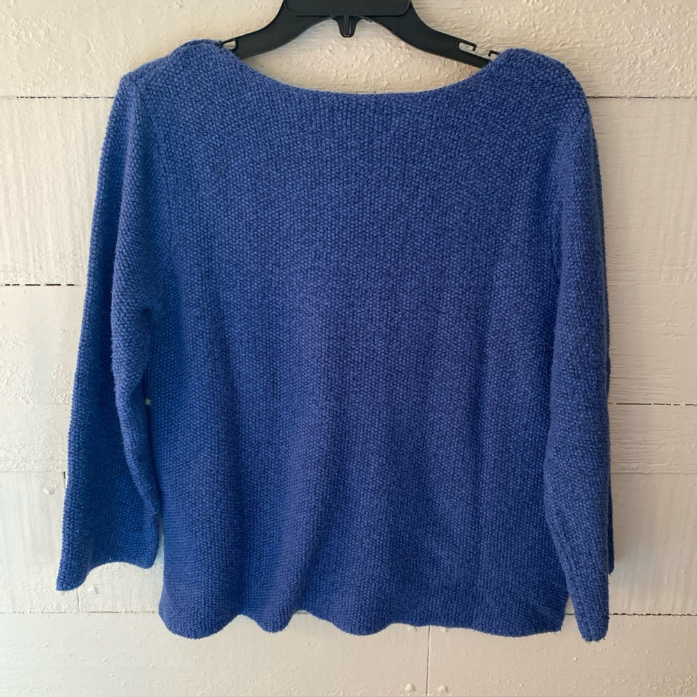 Habitat Knit Sweater Women Small Cotton  Artsy Lagenlook Textured Pocket Hi-Low - Picture 3 of 10